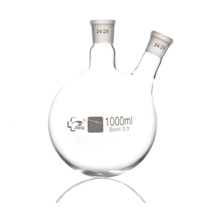 Twin-Neck Round Bottom Flask,inclined side neck
