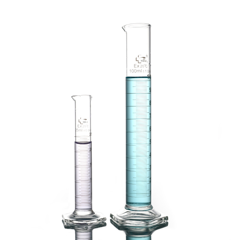 Measuring Cylinder, with glass hexagonal base